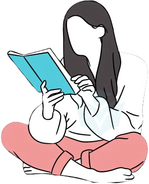 A girl reading books of BooksGhar.com